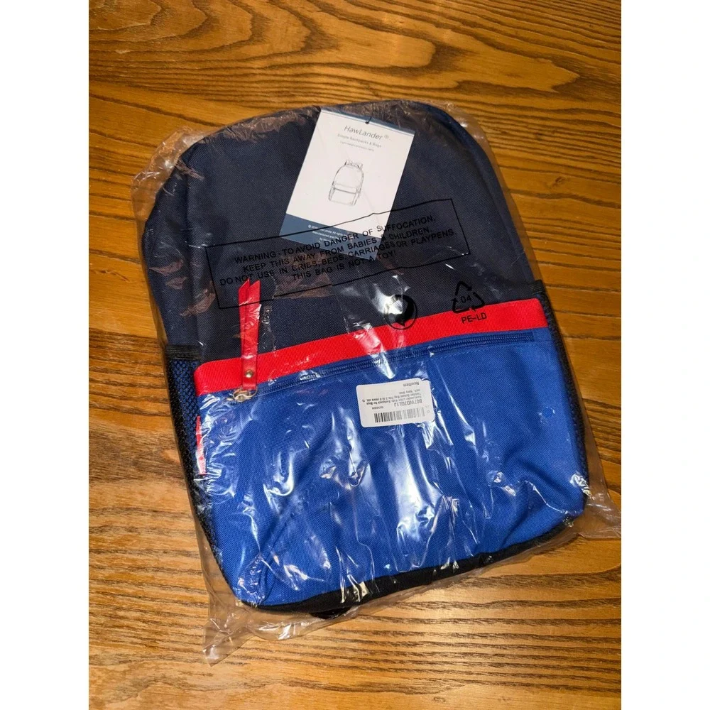 Kids Navy Blue Red Royal Blue Backpack School Bag Water Resistant Reflective‎